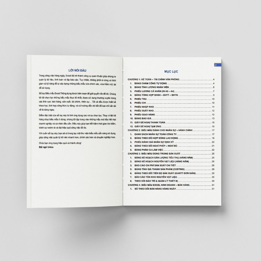 Sách Sổ tay 36 Biểu mẫu Excel dành cho văn phòng
