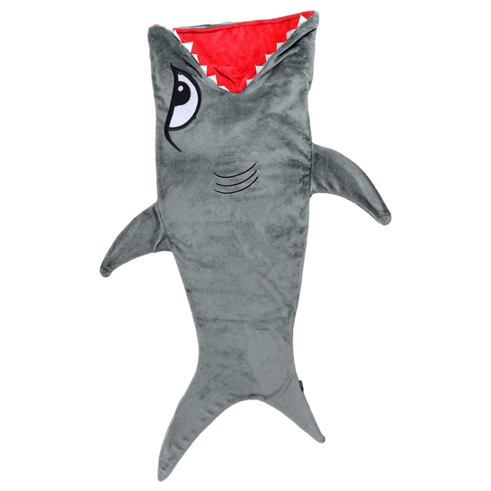 Wearable Shark Blanket for Kids Pajamas Sleepwear Shark Sleeping Bag Blanket