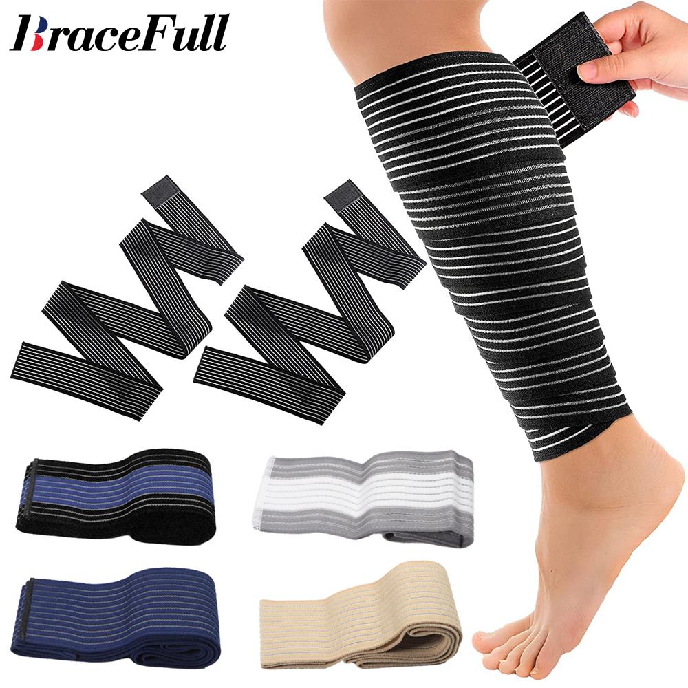1PCS Tay áo nén Băng Băng đàn hồi, Nén có thể điều chỉnh Bọc chân để ổn định dây chằng, đau khớp, thể thao Color: Black Size: 70cm
