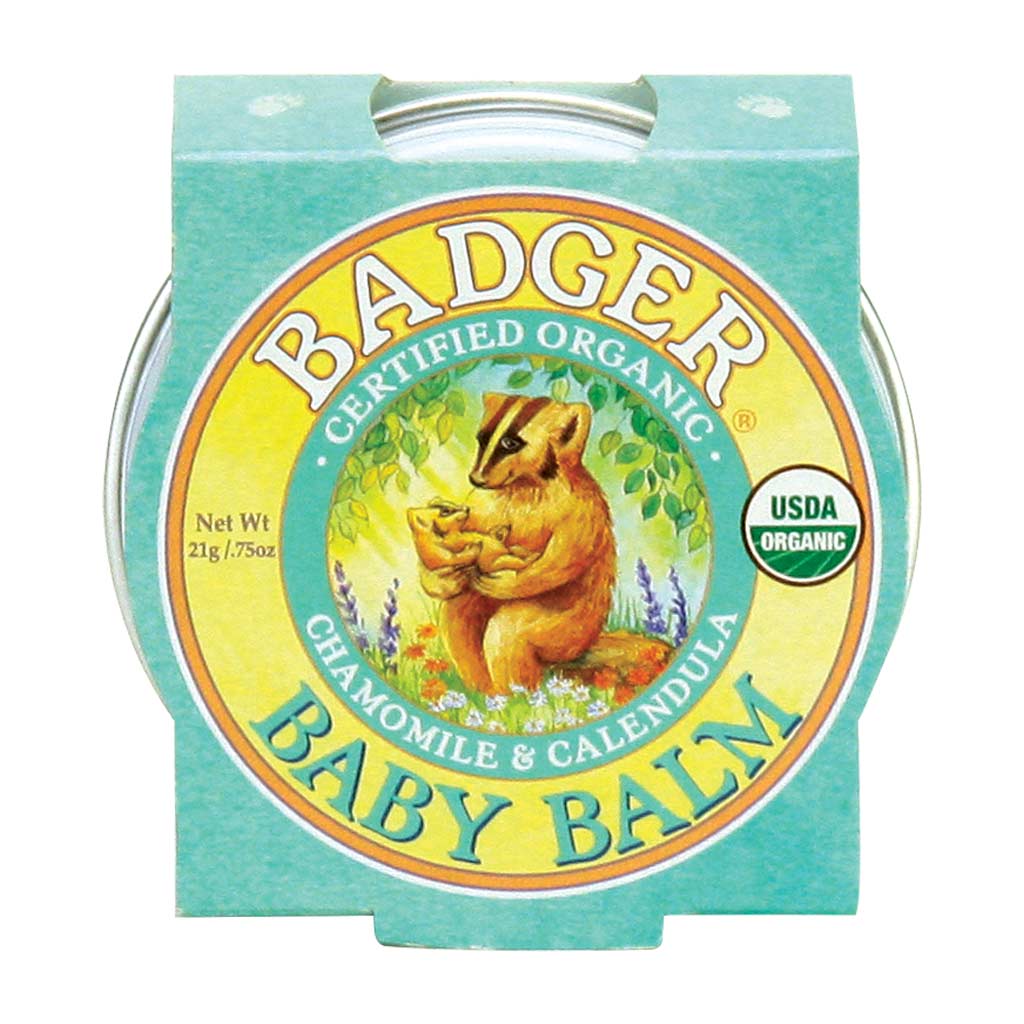 Sáp Hữu Cơ Dưỡng Da Cho Bé Badger Baby Balm - Dưỡng ẩm và bảo vệ da bé, chứng nhận USDA Organic - 0.75oz