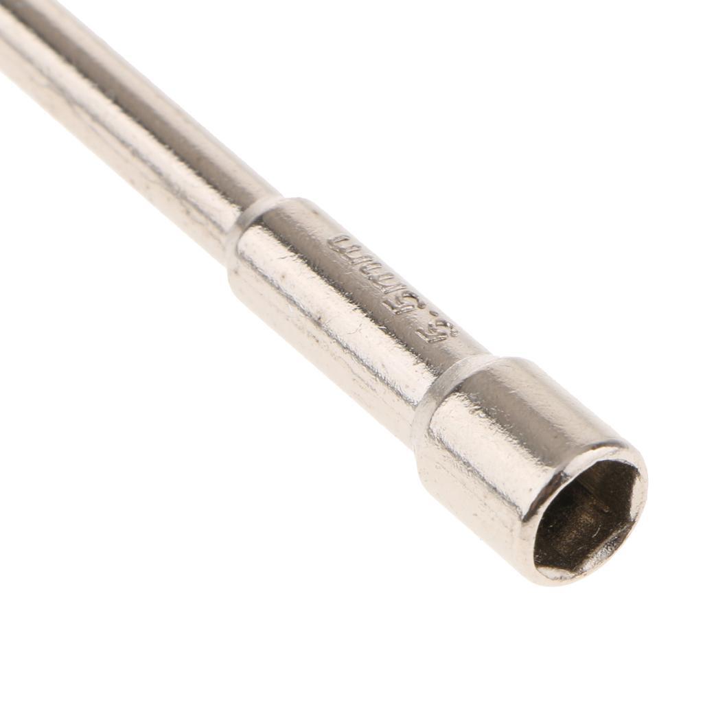5.5mm Metric L Shaped Angled Hex Socket Wrench Chrome Plated, Silver