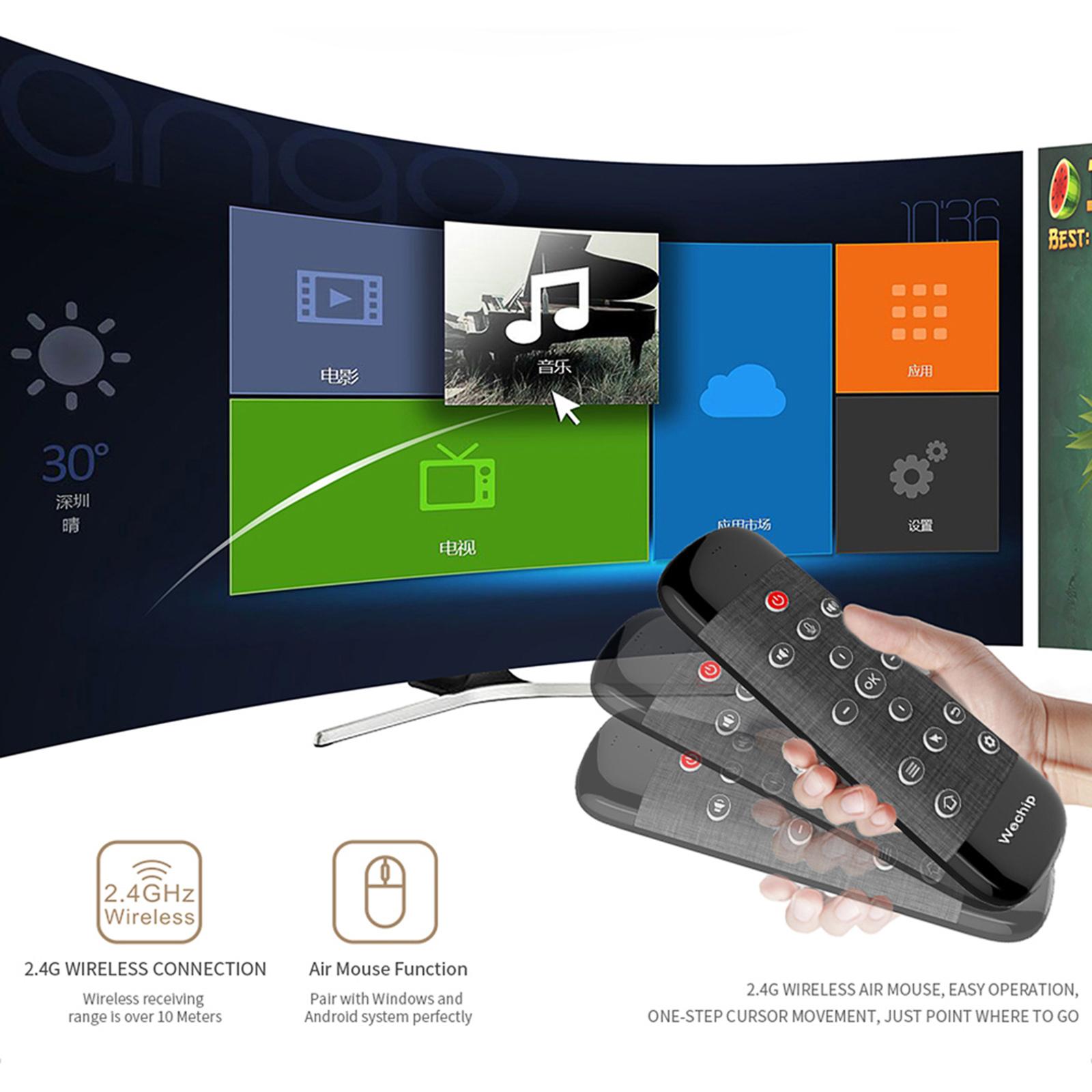 Chuột không dây Micrô điều khiển từ xa bằng giọng nói,2.4G Con quay hồi chuyển dành cho Android thông minh