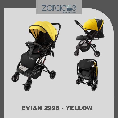 Xe đẩy gấp gọn 2 chiều cho bé Zaracos Evian 2996  Yellow - Zaracos Việt Nam