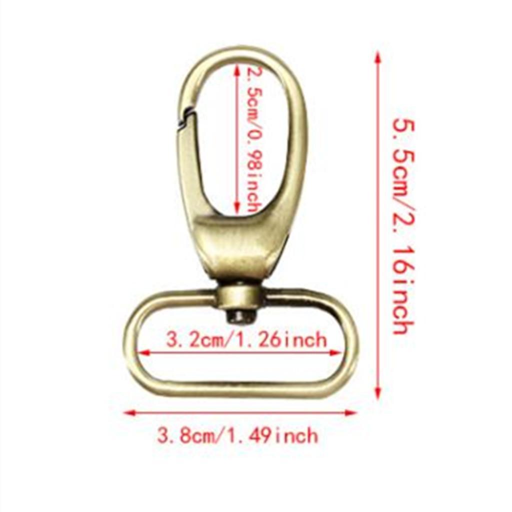 4Pack Swivel   Clip Hook Lobster Claw Clasp for Purse Bag Strap Copper