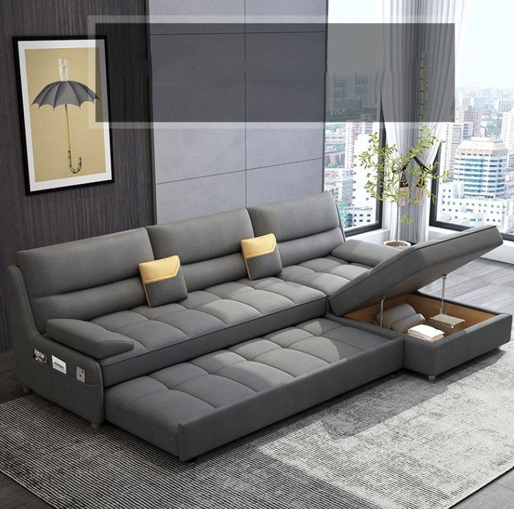 Sofa giường đa năng hộc kéo cao cấp HGK-19 ngăn chứa đồ tiện dụng Juno Sofa KT 2m5