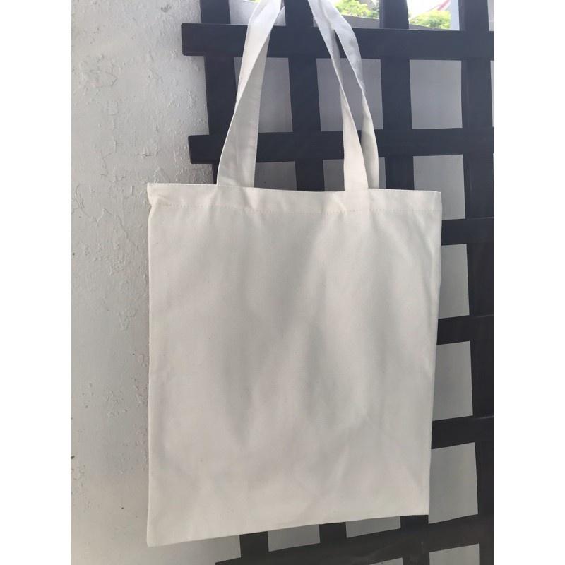 Túi vải canvas màu trắng, kem, đen trơn T03