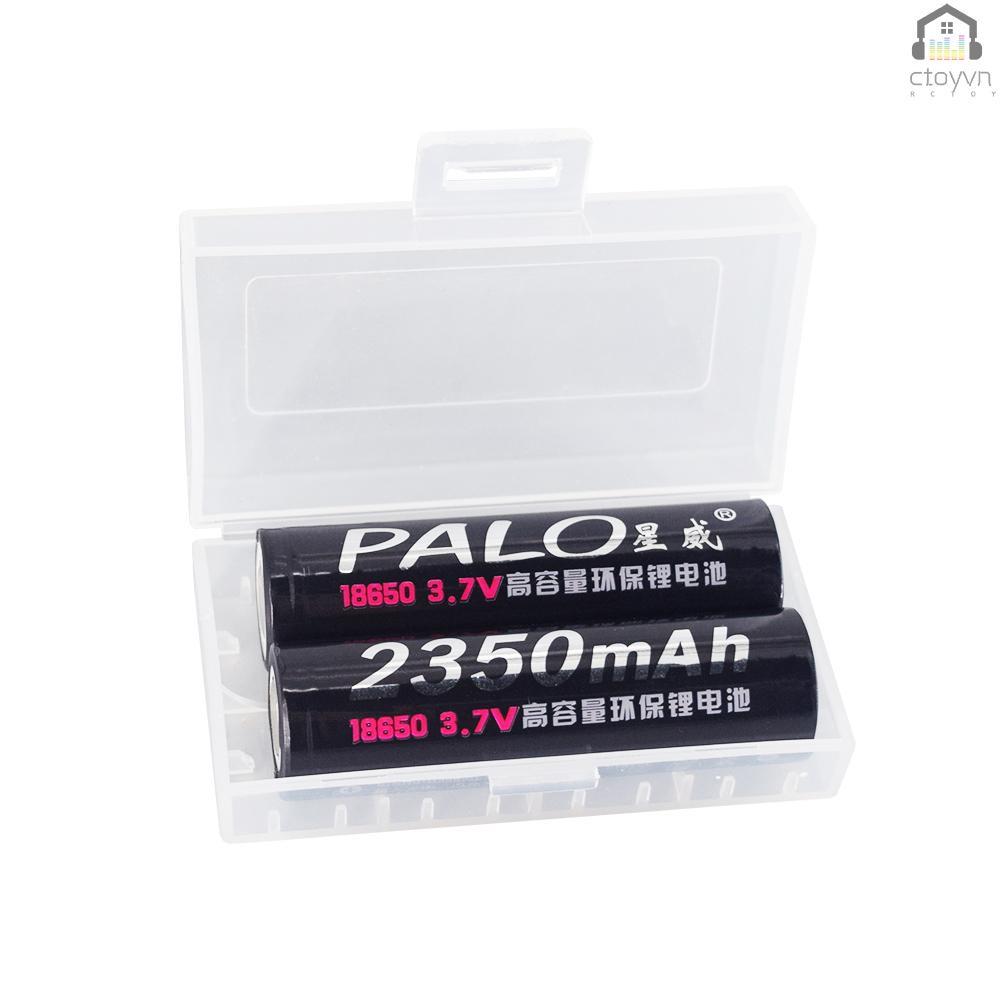 1 hộp nhựa trong suốt đựng pin 18650 chất lượng cao 2 18650