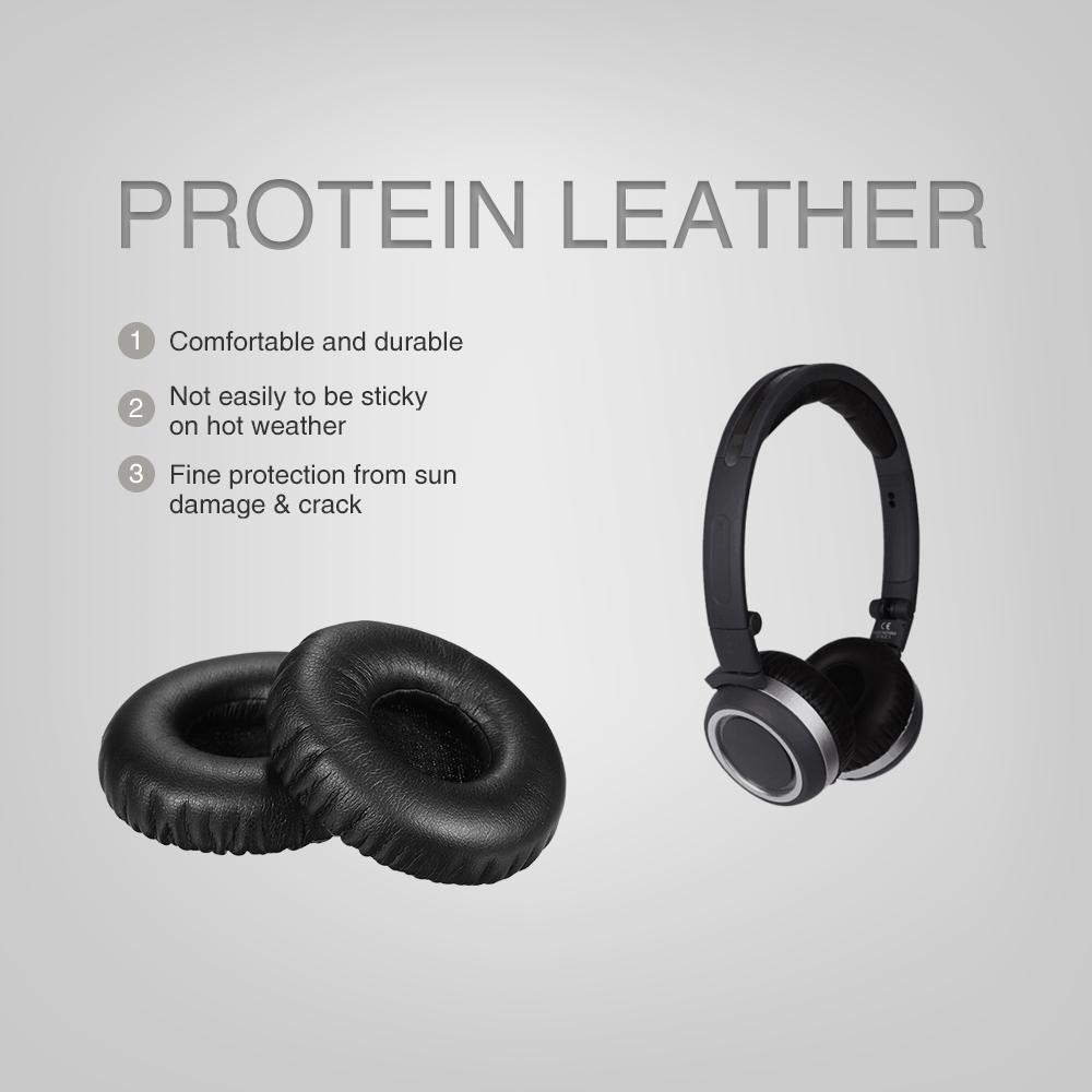 Replacement Memory Ear Pad Protein Leather Around Ear Cups Cushion Cover Compatible with AKG K430 K420 K450 K451 K480