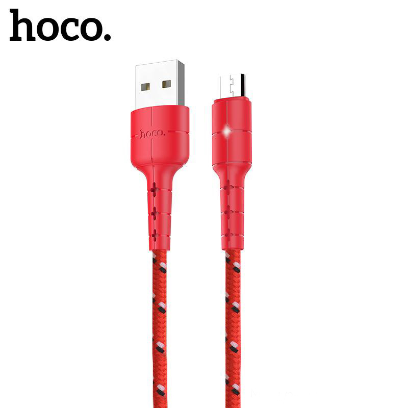 Cáp sạc Micro USB Hoco X14 Pro, cáp sạc bọc dù siêu bền, hỗ trợ sạc nhanh 3A Max, tự ngắt khi pin đầy, LED báo sạc dành cho Samsung, Huawei, Xiaomi, Oppo, Sony - Hàng chính hãng