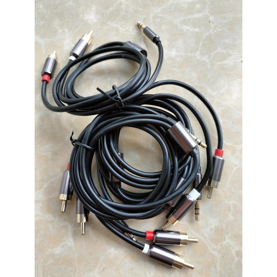 Dây 3.5 ra 2 đầu hoa sen, Dây kết nối âm thanh từ tivi, Điện thoại, laptop xuống Amply, Mixer