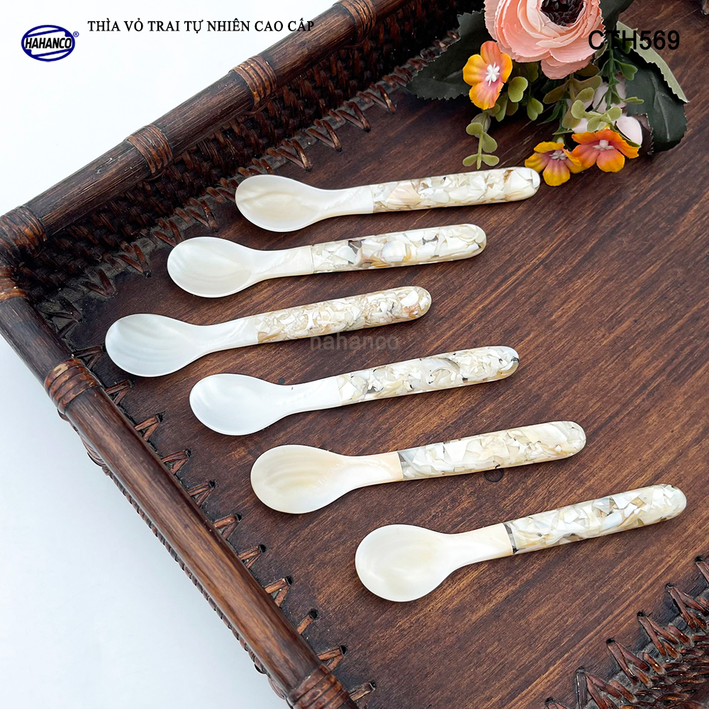 Thìa Cafe Làm Từ Vỏ Trai Cán Ôc Xà Cừ Xuất Nhật Thiết Kế Tinh Tế - HAHANCO - CTH569