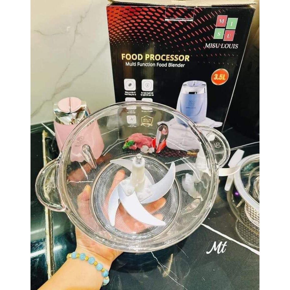 Máy xay thịt thực phẩm đa năng cối thuỷ tinh, tặng 01lưỡi dao - Giao mầu ngẫu nhiên - Hàng nhập khẩu