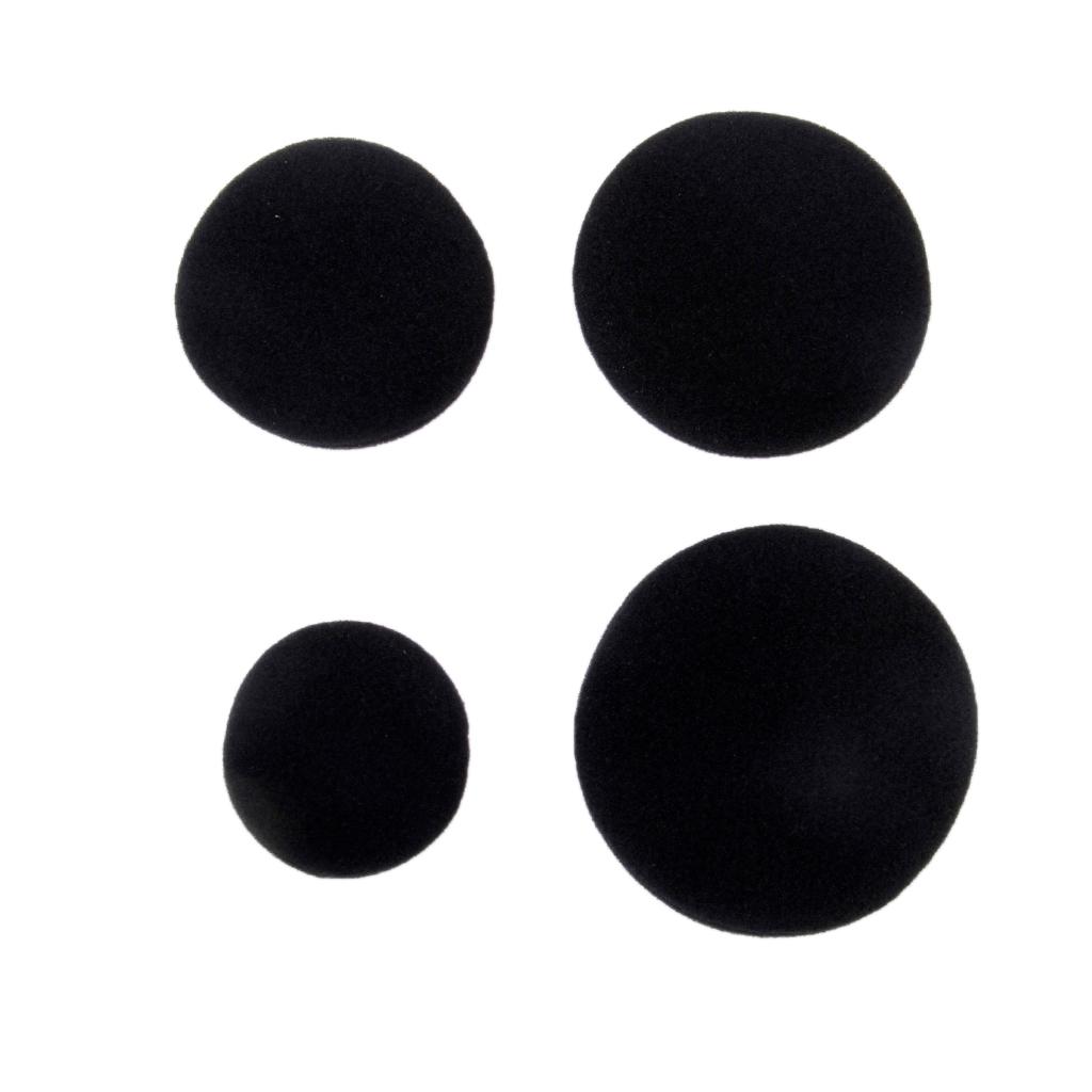 4pair 60mm Earpads Foam Ear Cushions for Helmet Black