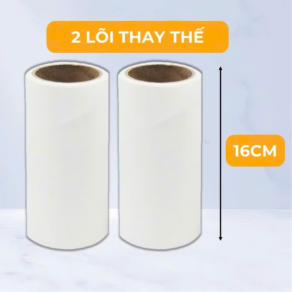 Cây lăn bụi giường 24cm, cây lăn bụi cán dài kèm lõi lăn bụi, hút bụi giường nệm, dính lông mèo, quần áo sàn thảm