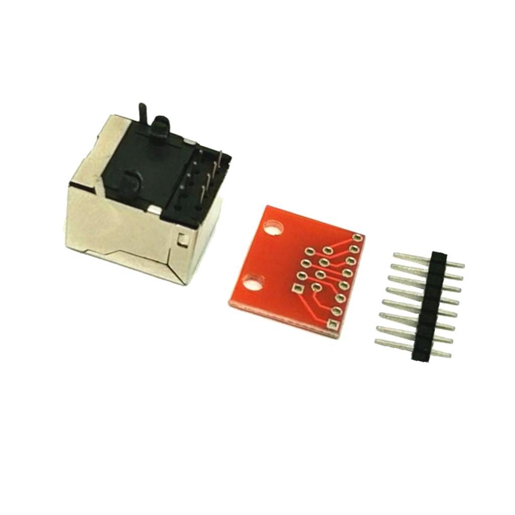 20x 8P8C Connector Breakout Module Components Set Kit for Ethernet
