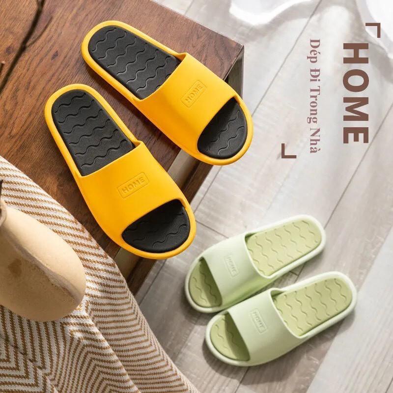 Dép đi trong nhà Unisex 2 mầu, cao su chống trợt, siêu êm FOR HOME - Thời Trang PKT
