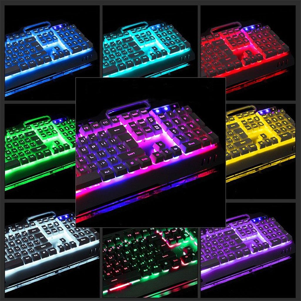 Bàn Phím  Giả Cơ Gaming VINETTEAM GẤU TRÚC K618 Super Pro New 2020 Led Đổi Màu 10 Chế Độ Led Khác Nhau Ngang Phím Cơ -Có Khe Để Điện Thoại -Hàng Nhập Khẩu