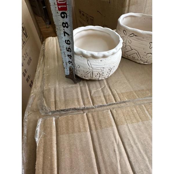 Chậu sứ hoạ tiết chìm trồng sen đá xương rồng_hàng sẵn