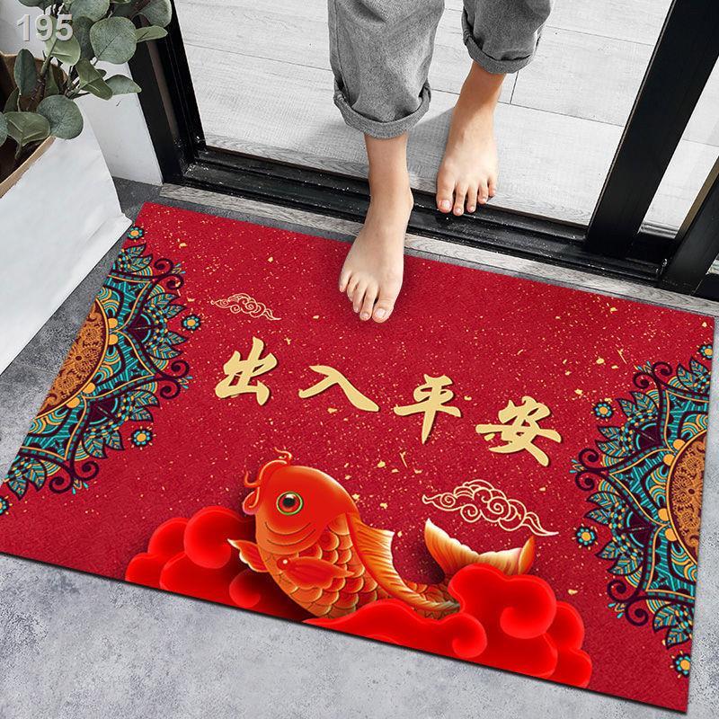 Thảm trải sàn màu đỏ lễ hội truy cập an toàn cửa ra vào nhà bếp phòng tắm thấm nước chống trượt