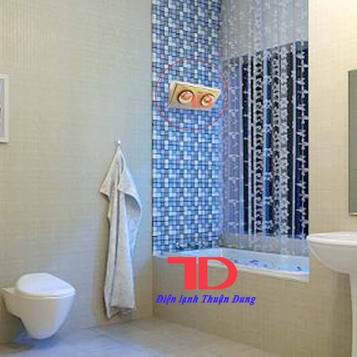 Đèn sưởi nhà tắm 2 bóng cao cấp, bóng đèn sưởi cho mùa lạnh hàng chính hãng - Điện Lạnh Thuận Dung