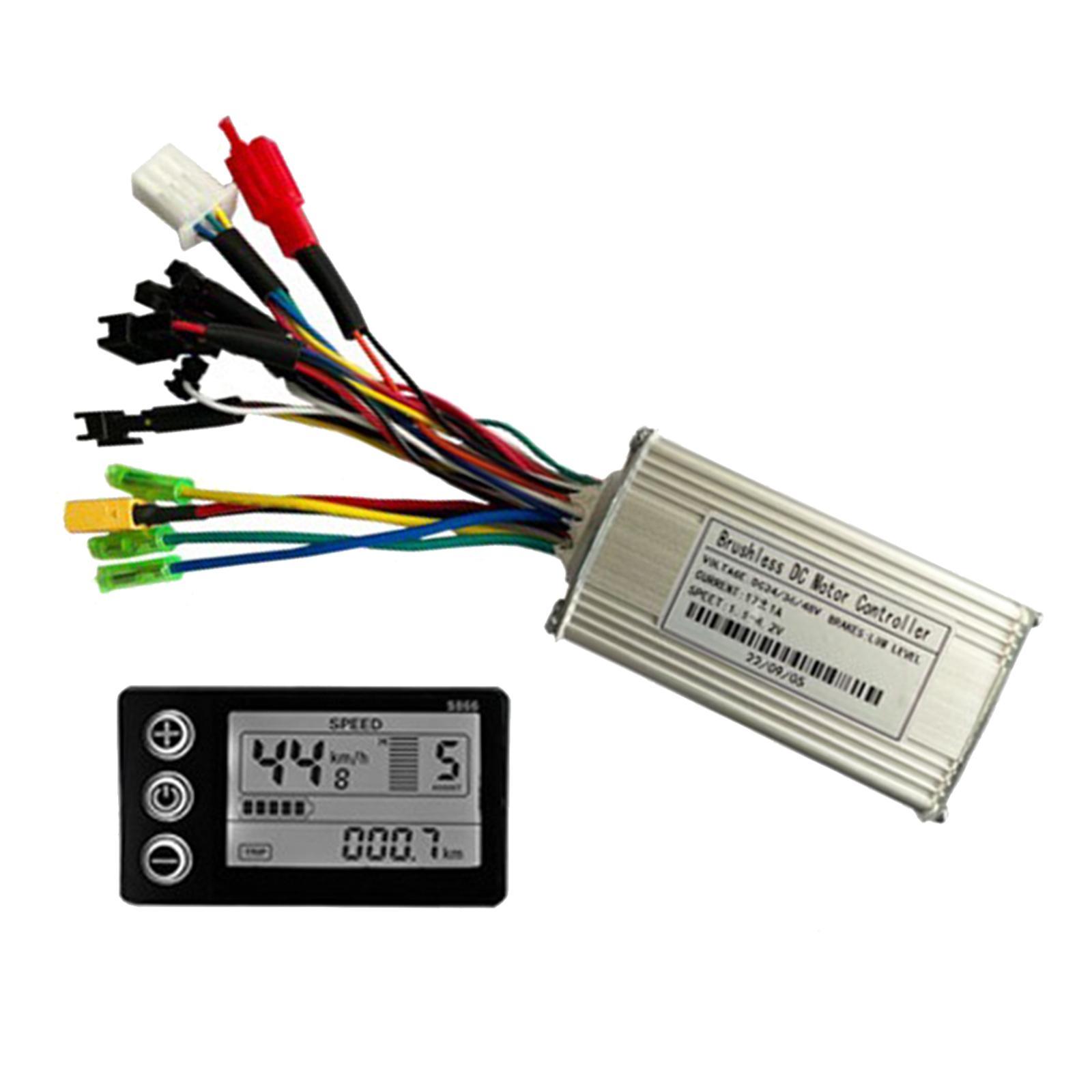 Motor Brushless Controller LCD Panel Aluminium Steady Speed Professional Durable Lightweight Sensitive Control Components for Electric Bike