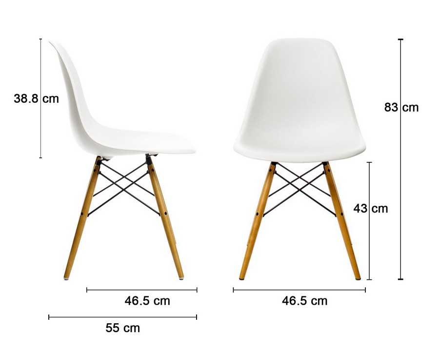 Ghế Eames Kachi nhựa chân gỗ E1
