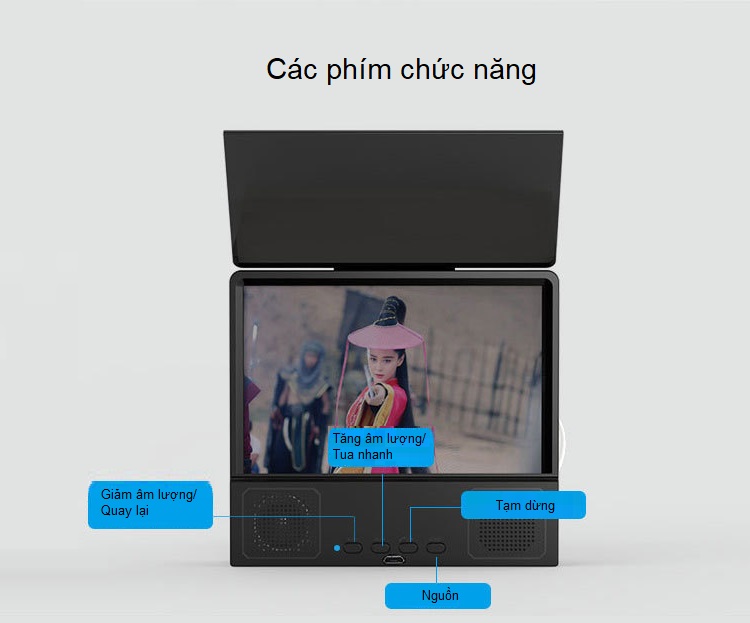 Thiết bị phóng đại màn hình điện thoại cao cấp 8inch kiêm loa mini L8