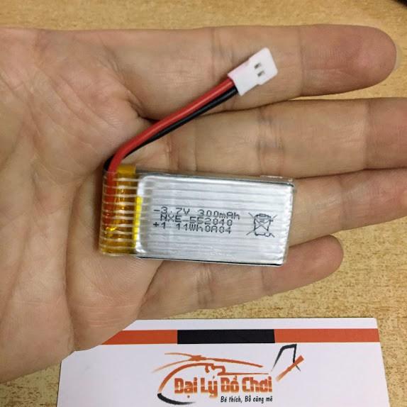 Pin sạc 3.7V dung lượng 300mAh chân cắm trắng dẹt p2.54 cho V911S