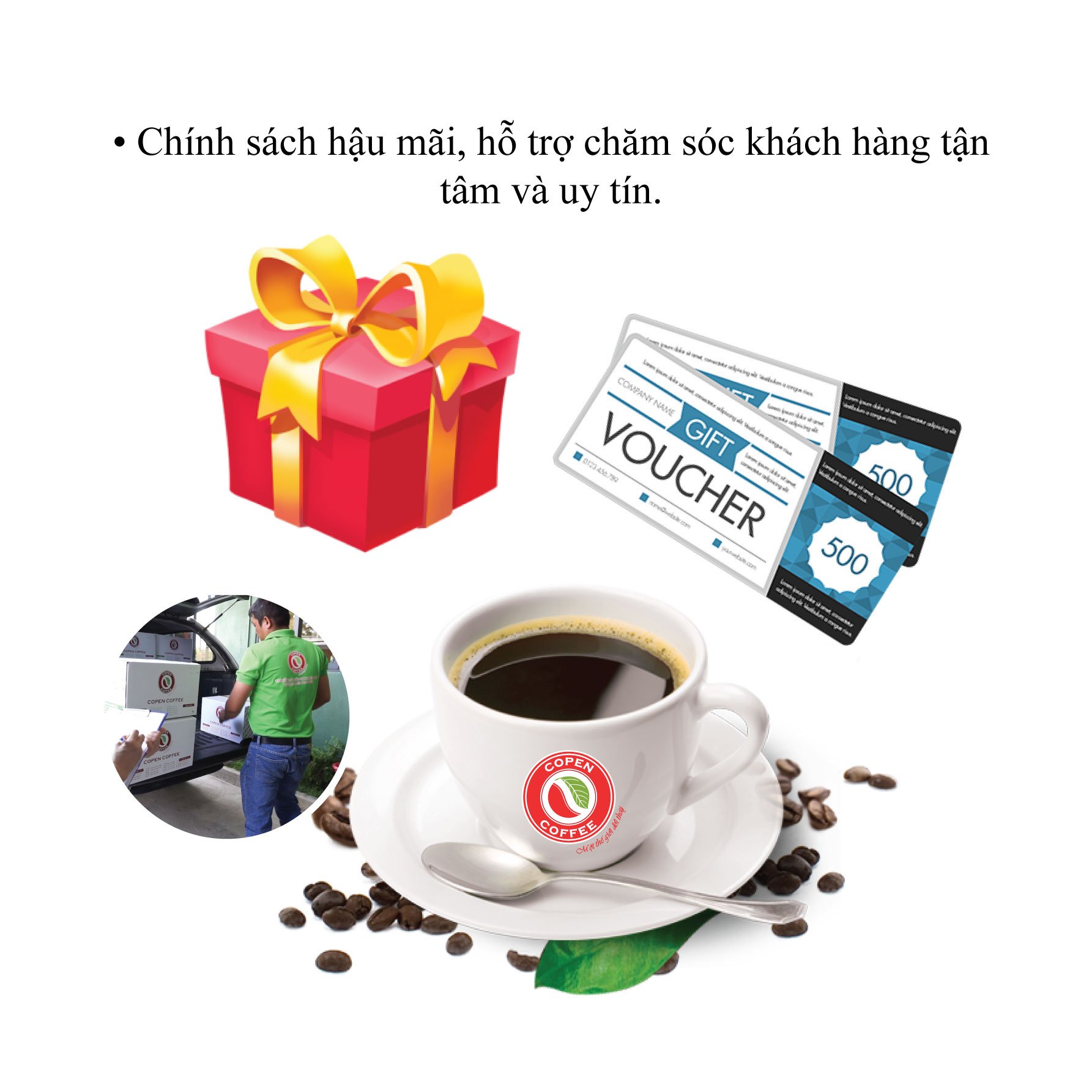 Cà phê rang xay truyền thống pha phin Thuần Việt -Copen Coffee - Vị đắng đậm đà dành cho pha phin - Hộp 500g