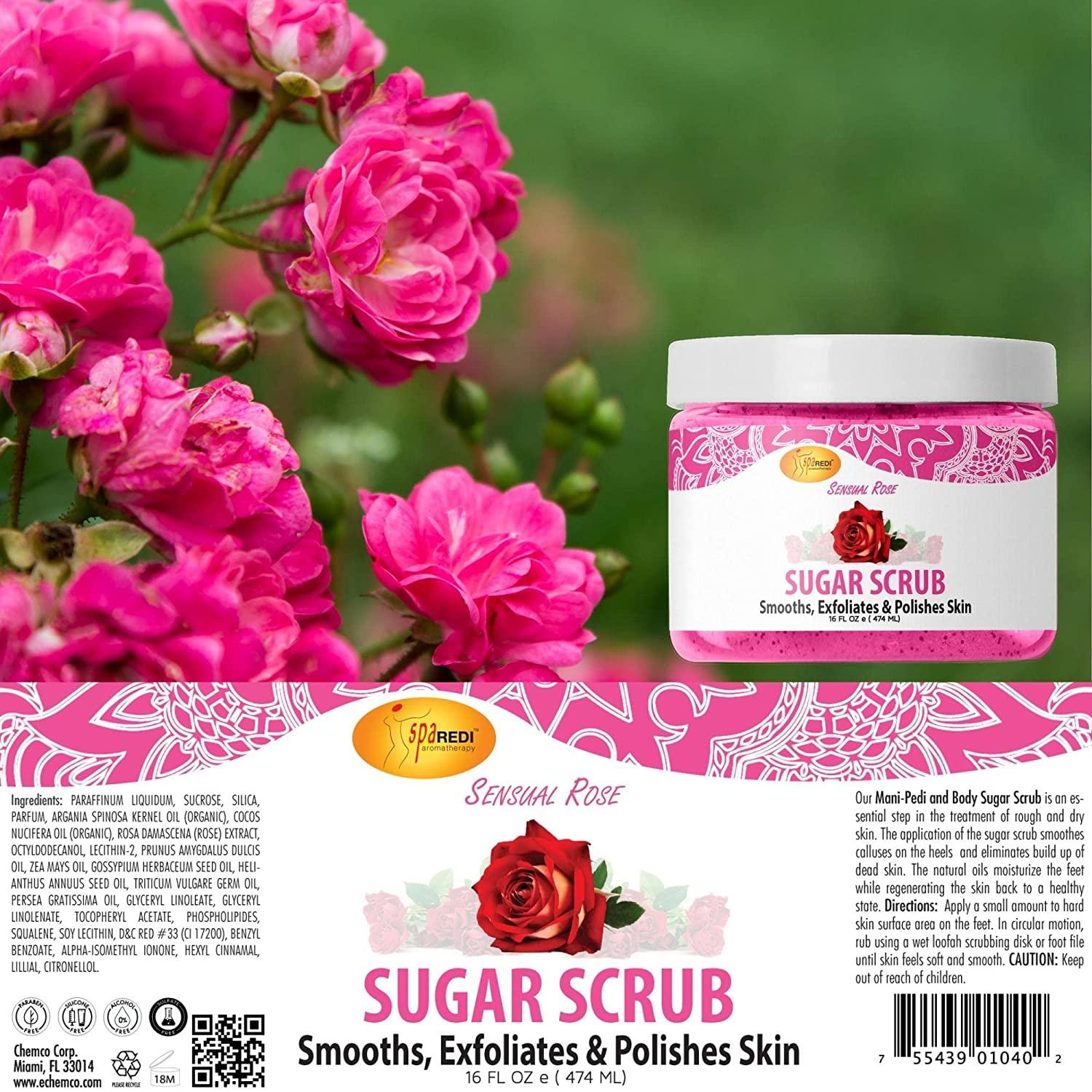 Đường tẩy tế bào chết Sugar Scrub mùi Hoa Hồng 474 ml