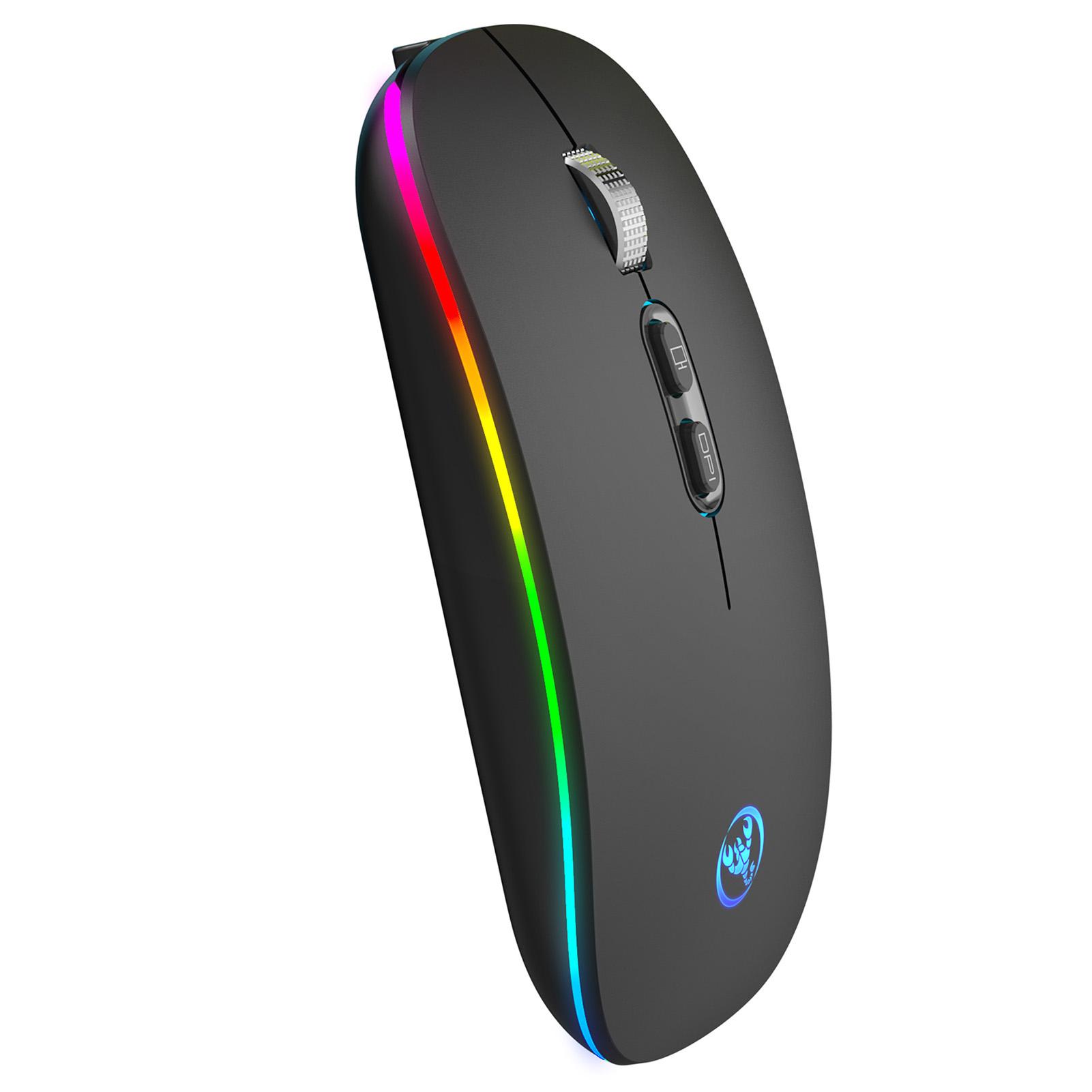 HXSJ 2.4G+BT5.1 Dual-mode Wireless Mouse 3 Adjustable DPI Rechargeable Ergonomic Office Mice