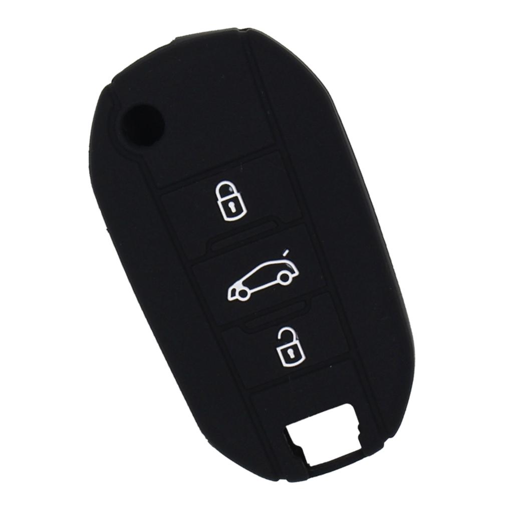 2x Silicone Cover Fit for AUDI Folding Remote Key Fob Case Shell Black