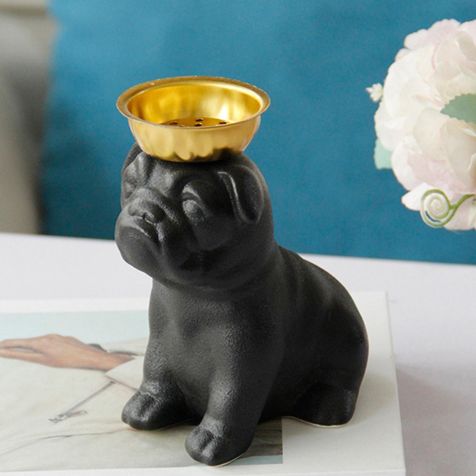 Incense Stick Burner Dog Shape Home Decor Aromatherapy Ornament for Office Desktop