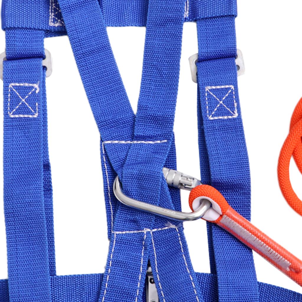 Rock Climbing Half Body Fall Protection Safety Harness Belt Lanyard 1.6m S