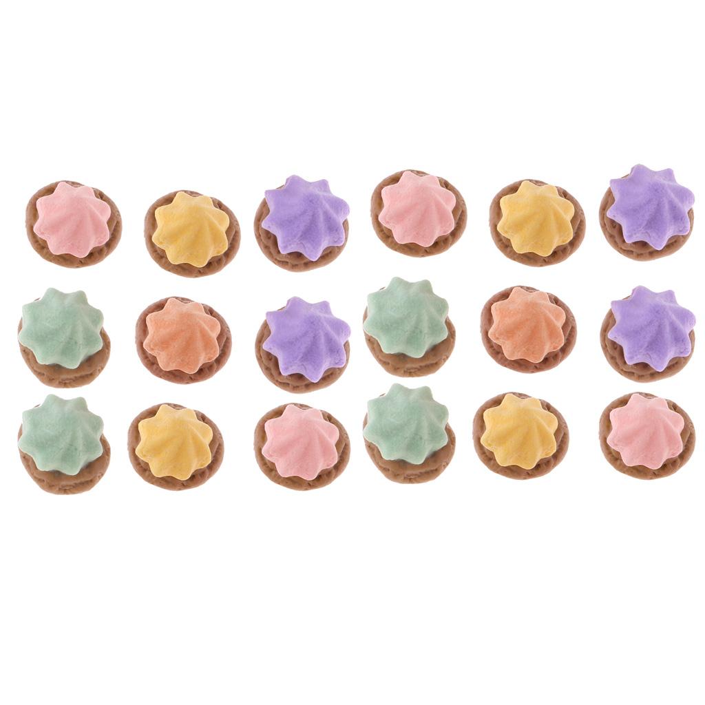 Guangquanstrade 2 Túi Thực Tế Nhỏ Bé Bánh Quy/Bánh Quế Thu Nhỏ Thức Ăn Cho 1:12 Nhà Búp Bê