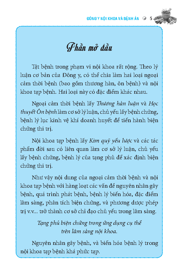 Đông Y Nội Khoa Và Bệnh Án