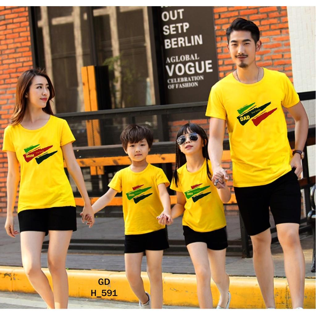 Áo thun gia đình DAD MOM BABY