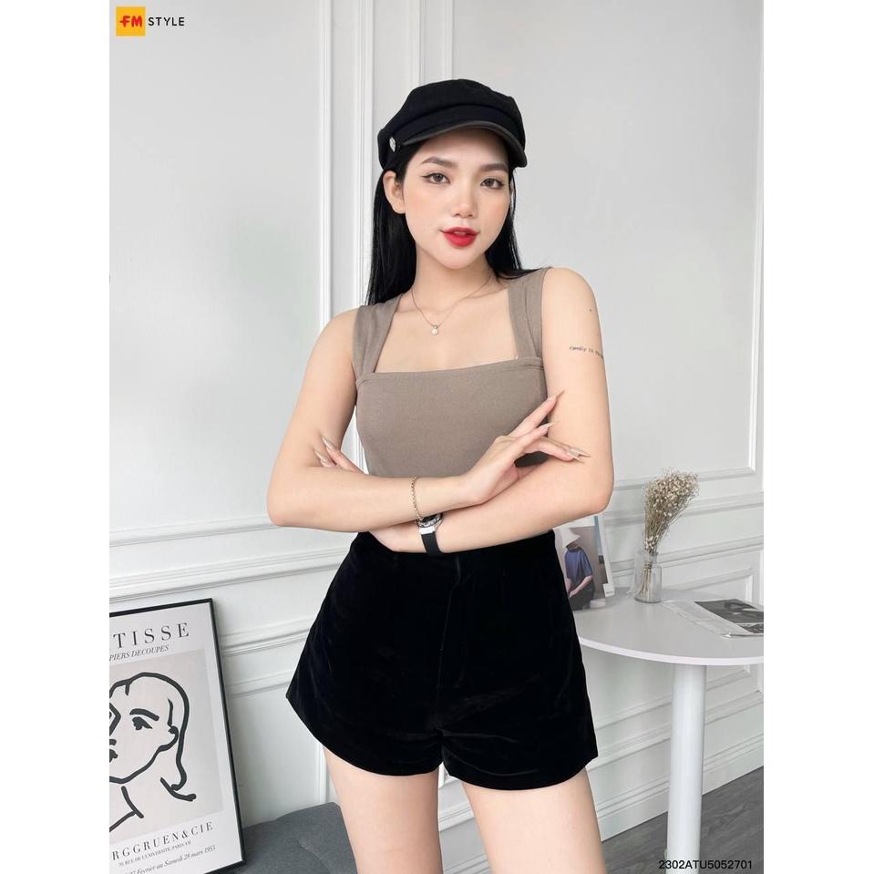 Áo thun nữ Fm Style chất thun tăm sát nách cổ vuông 2 dây bản to thời trang phong cách ullzang 23020797