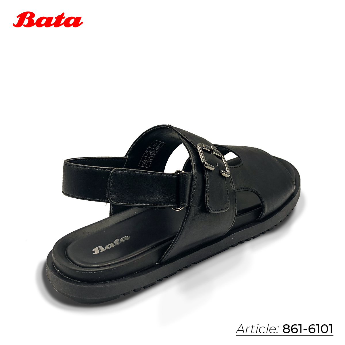 Sandal nam màu đen Thương hiệu Bata 861-6101