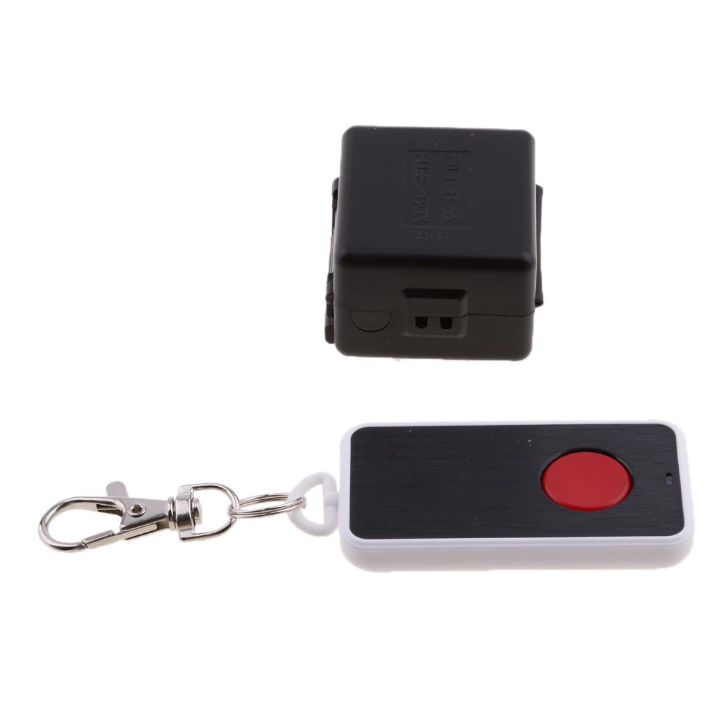 AC 220V Multifunction Wireless Remote Control Switch Relay For Lamp Lock Black