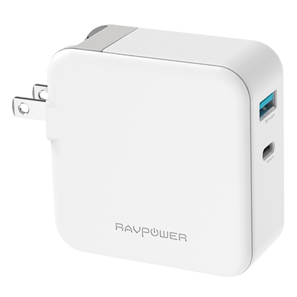 Adapter Sạc USB Type-C Cho Macbook RAVPower 36W  RP-PC080 - Hàng Chính Hãng