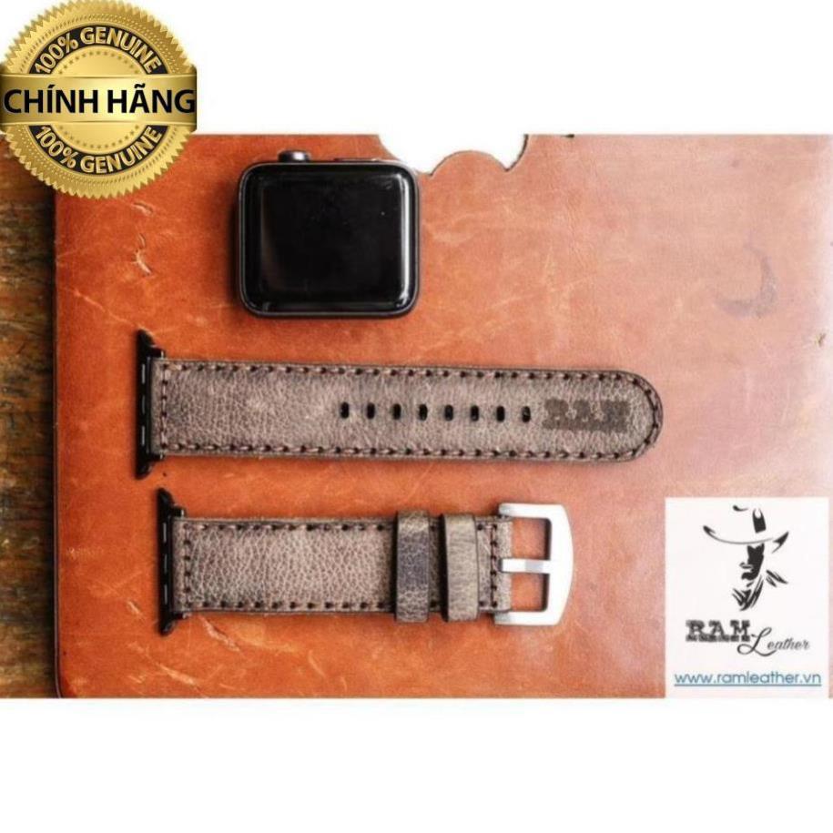 DÂY ĐỒNG HỒ DA SÁP NGỰA VÂN HẠT- RAM BAUHAUS 1959 CHO APPLE WATCH - HÀNG CHÍNH HÃNG RAM LEATHER .