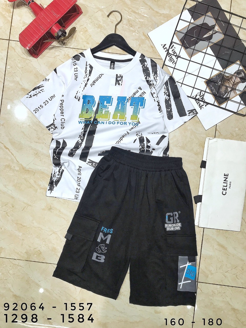 Áo cộc tay bé trai size đại 9-18 tuổi in chữ BEAT, Áo hè cho bé cao cấp vải cotton kiểu dáng thời trang