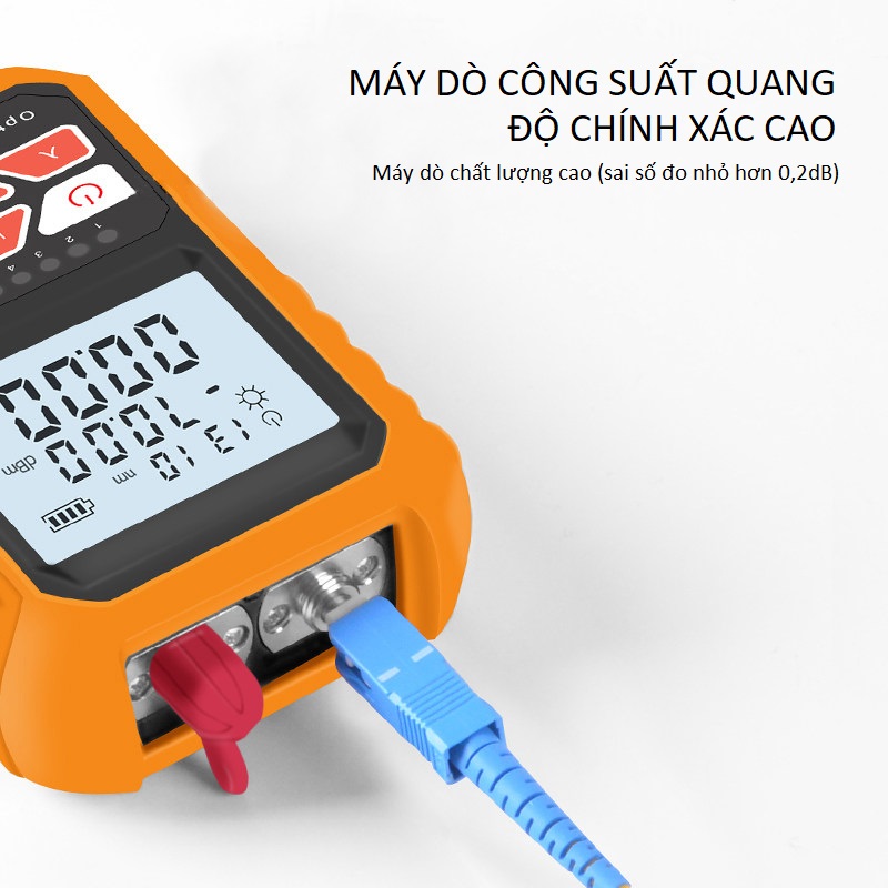 Máy Đo Công Suất Quang Đa Năng 3 Trong 1 Tích Hợp Bút Soi Quang 15Km Cao Cấp AZONE