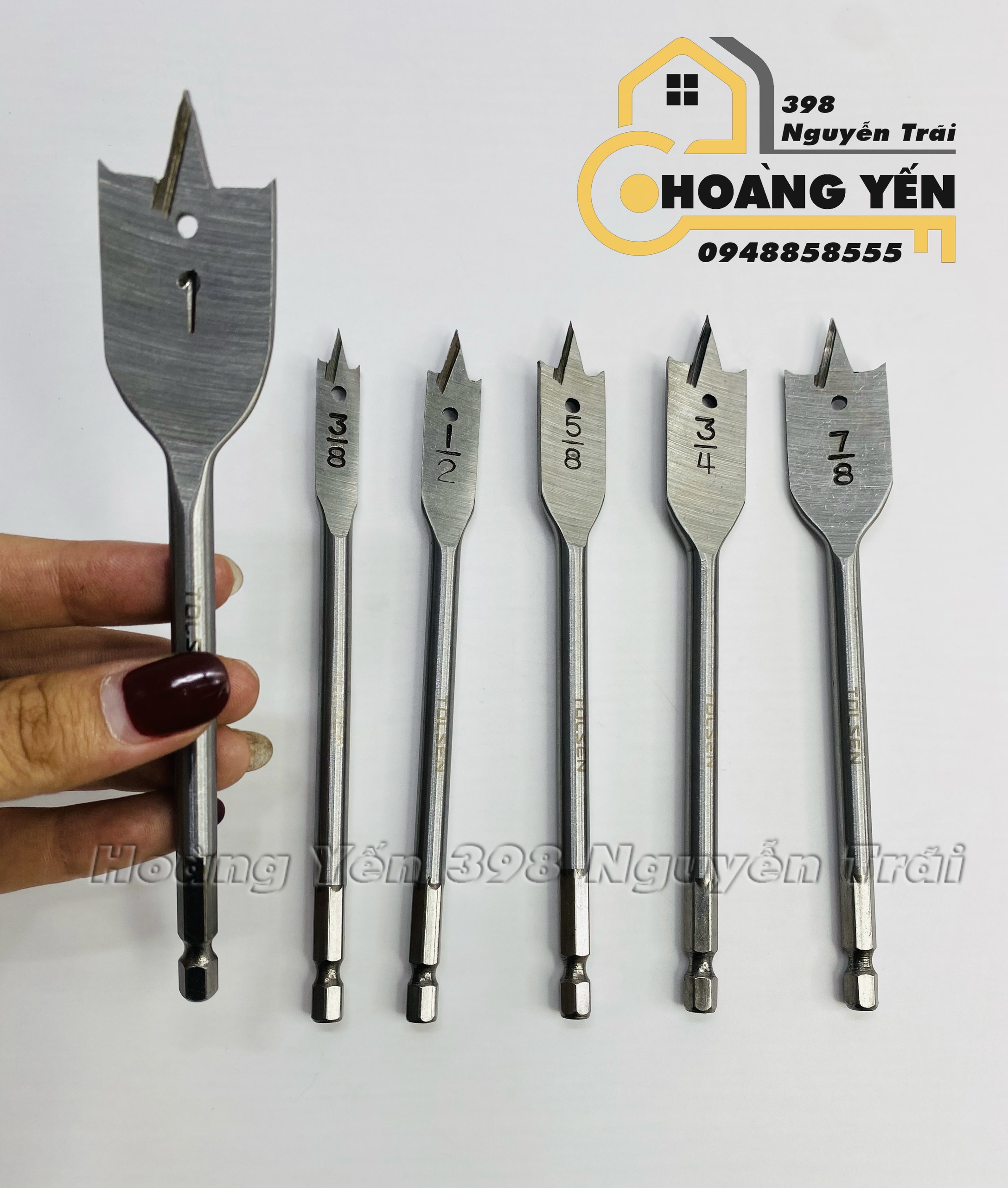 Bộ 6 Mũi Khoan Gỗ Tolsen 75656 - Bạc