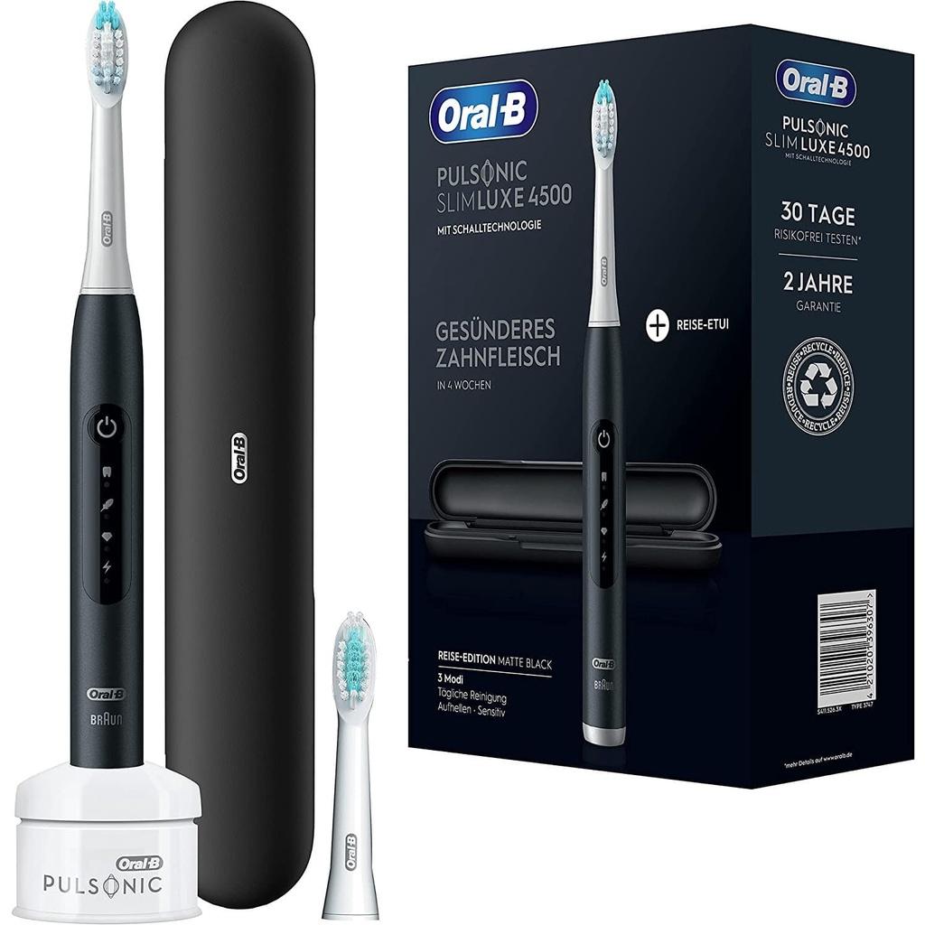 Bàn Chải Điện Oral B Pulsonic Slim Luxe 4500, Giúp Loại Bỏ 99% Vi Khuẩn, Mảng Bám, Ngừa Sâu Răng, Nhập Đức, BH 12 Tháng