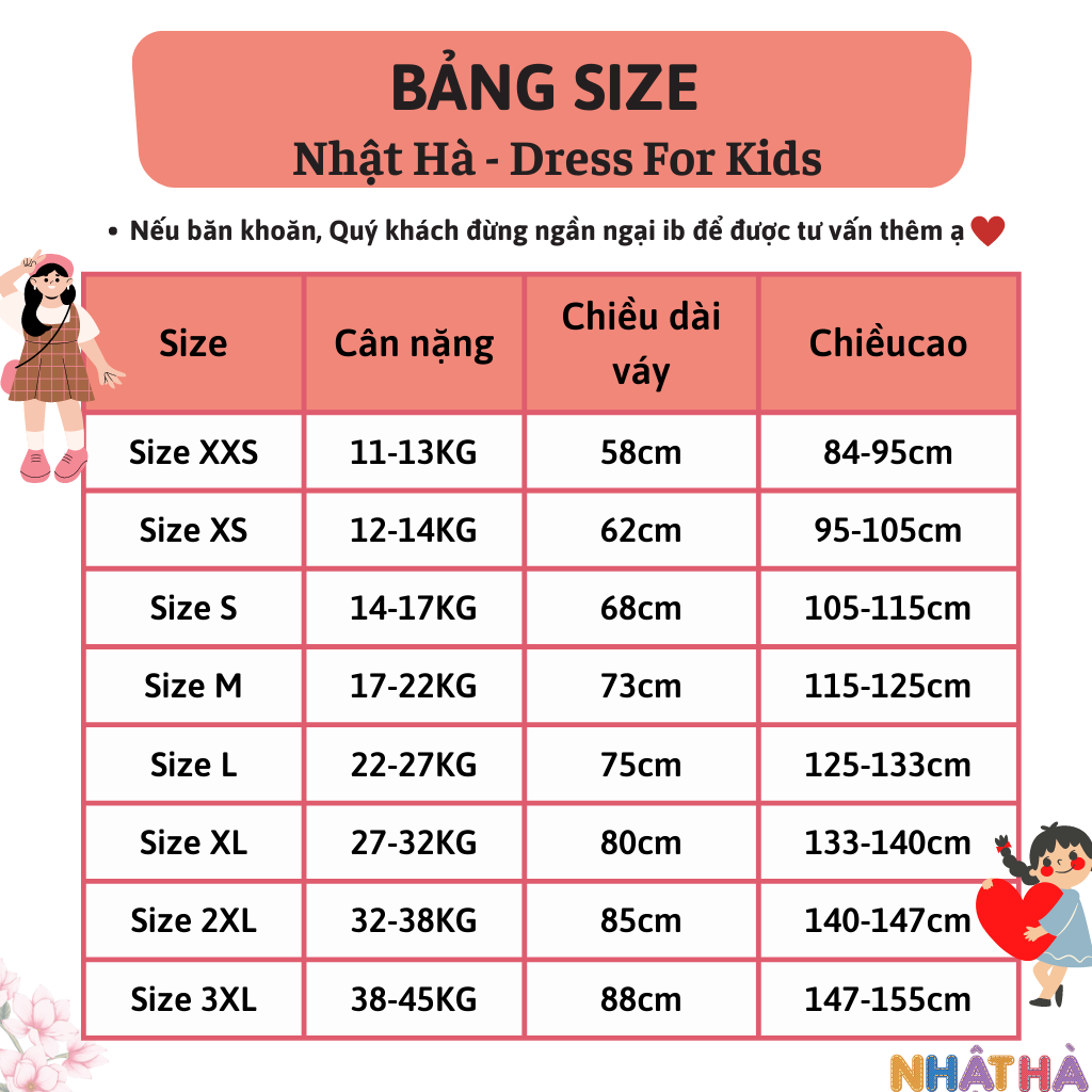 Váy bé gái công chúa Y2 chất thô mềm siêu mát dáng xòe cổ vuông size đại 11-45kg