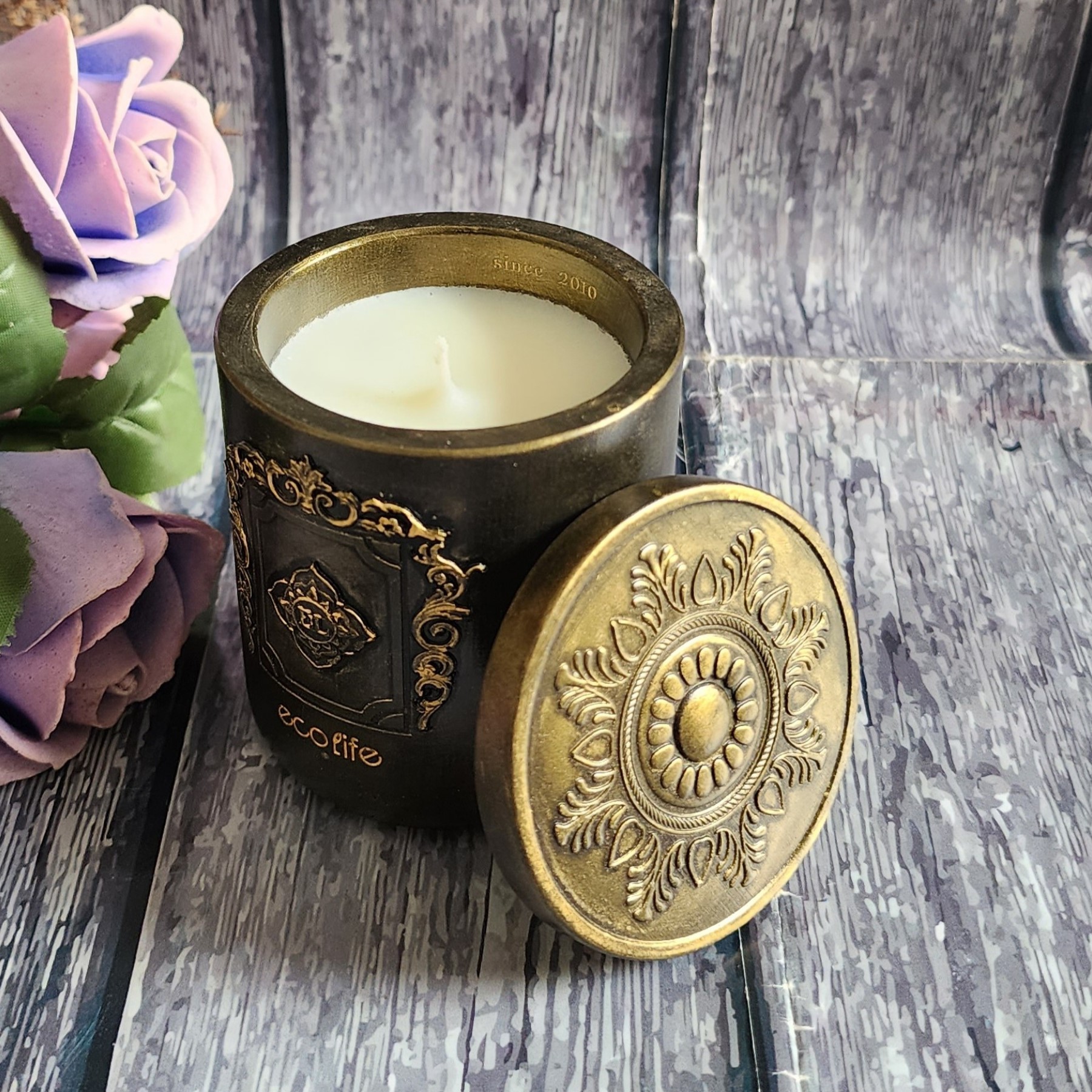 Nến thơm nghệ thuật Ecolife – Interior &amp; Art Candle – Gold