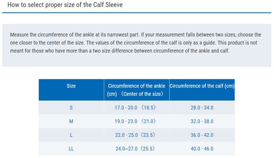 ZAMST Calf Sleeve (sold in pairs) Ống chân thể thao hỗ trợ bắp chân