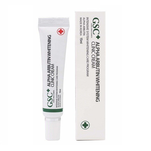 Kem nám làm trắng da GSC+ Alpha Arbutin Whitening Clinic Cream 15ml